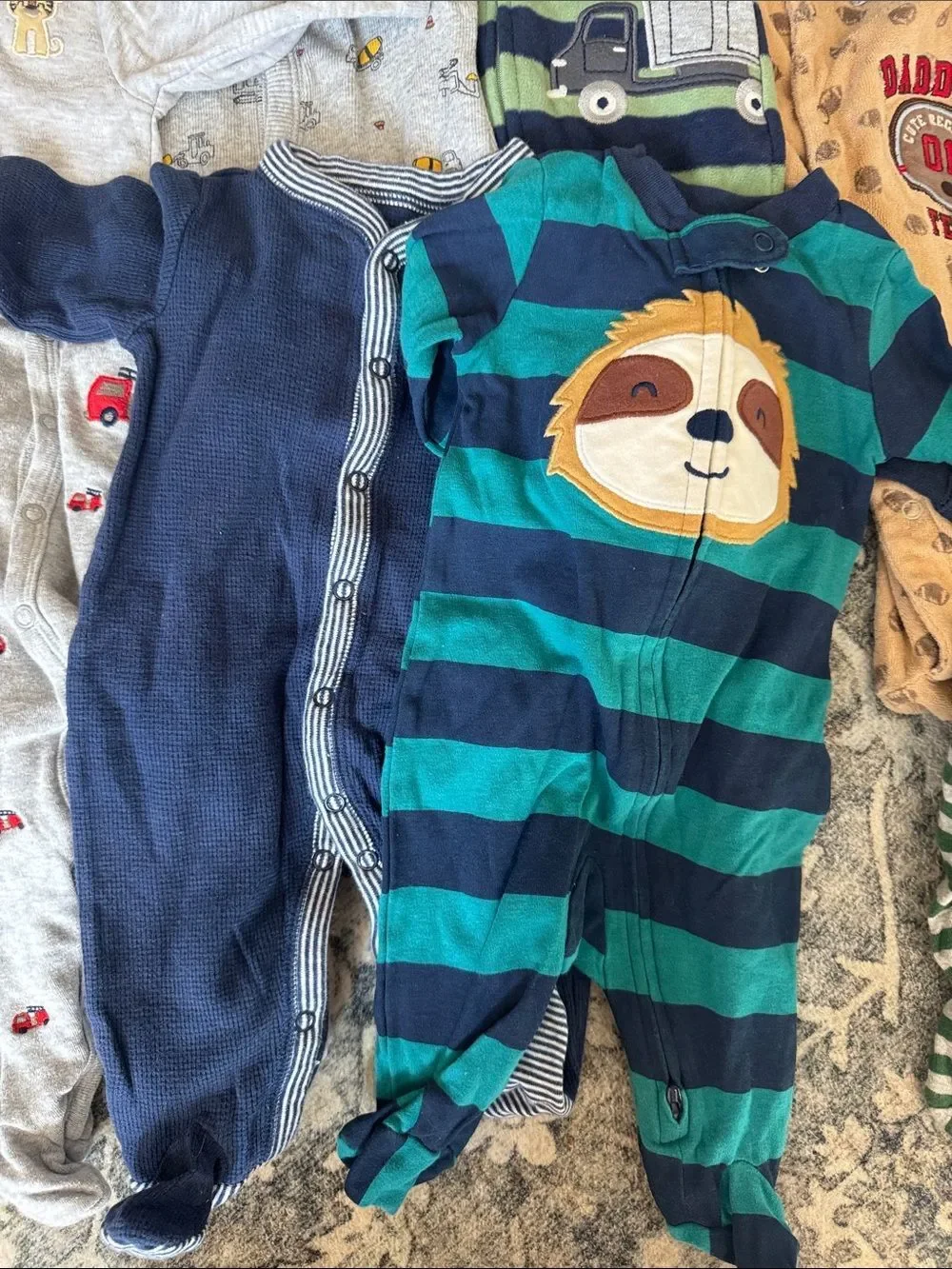 Bundle of 12 Baby Footed PJs